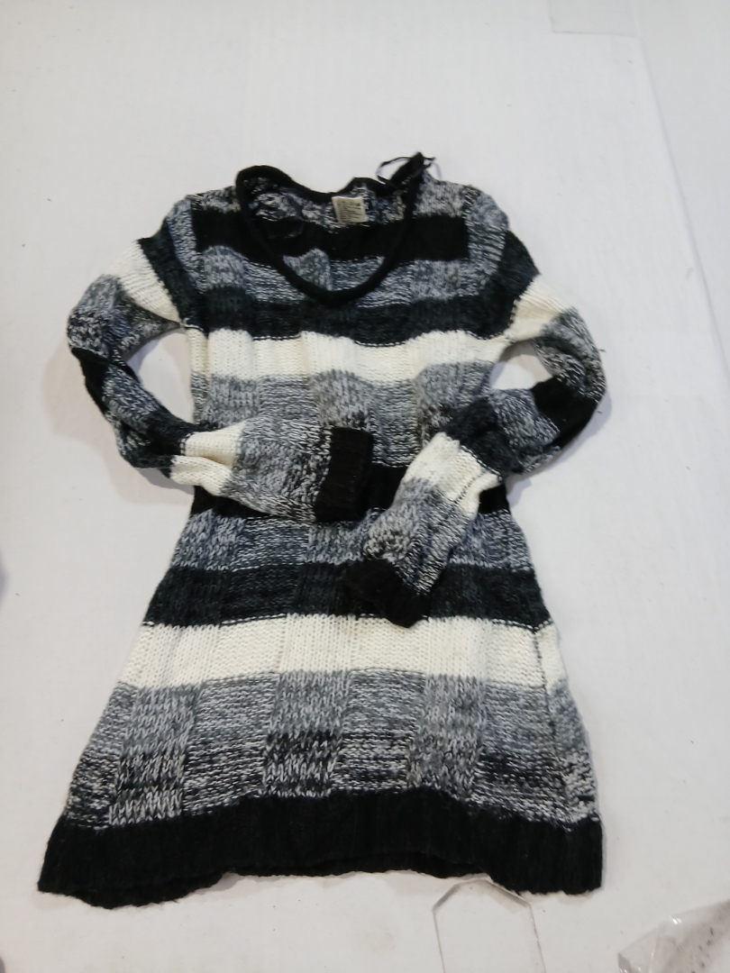 Guilty Black and White Striped Knit Sweater