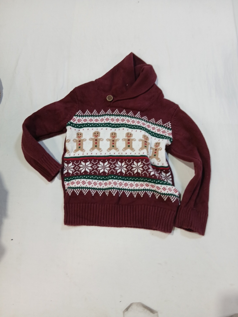 Unbranded Kids Maroon Knit Hooded Sweater