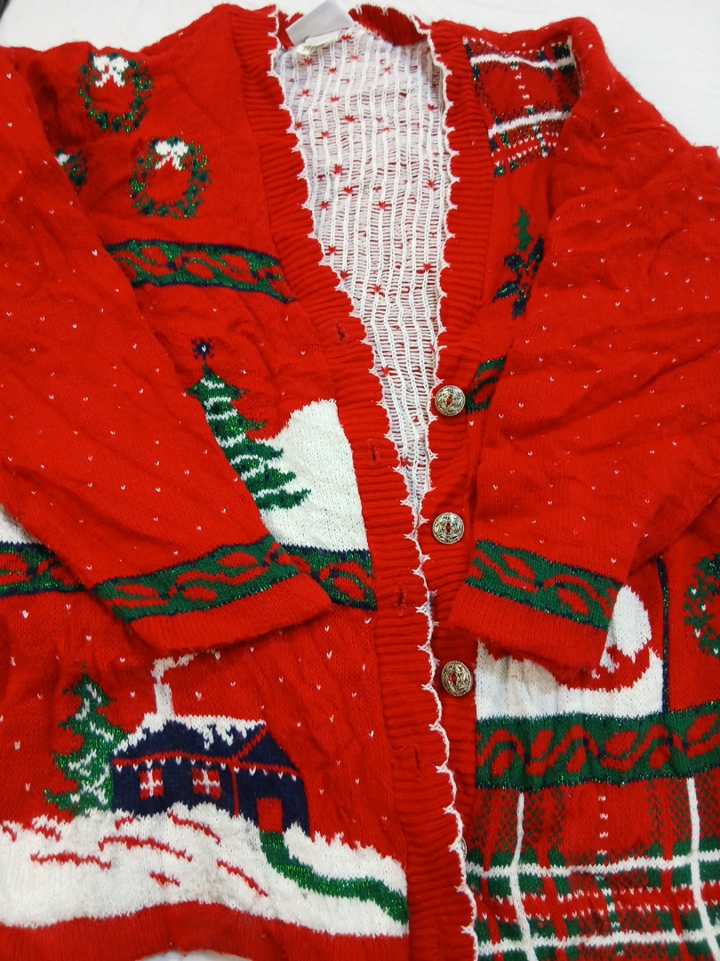 Willow Bay Red Christmas Cardigan