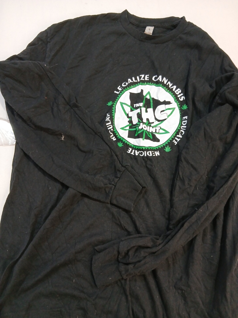 Camiseta Gráfica Legalize Cannabis Manga Longa Pre..