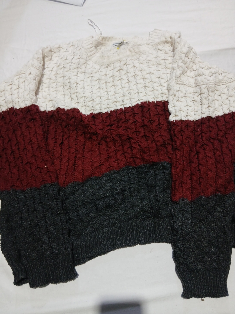 Gilet rayé en tricot DYC