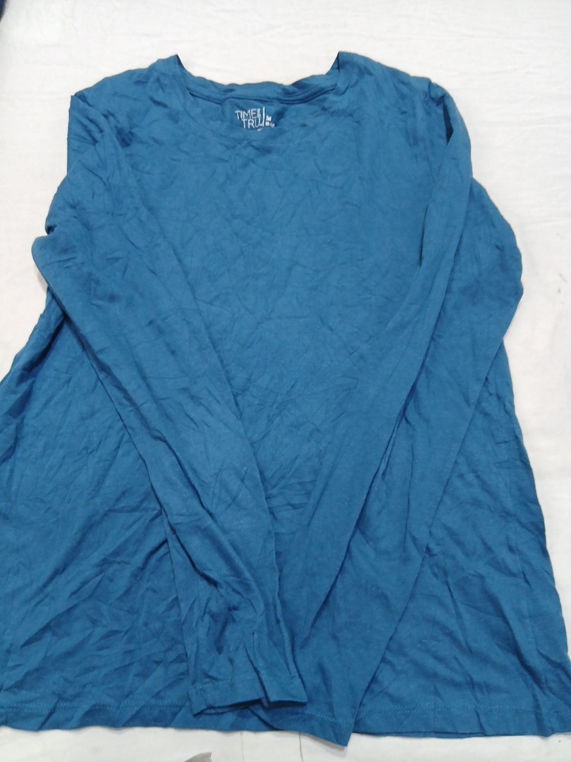 Time and Tru Blue Long Sleeve Shirt