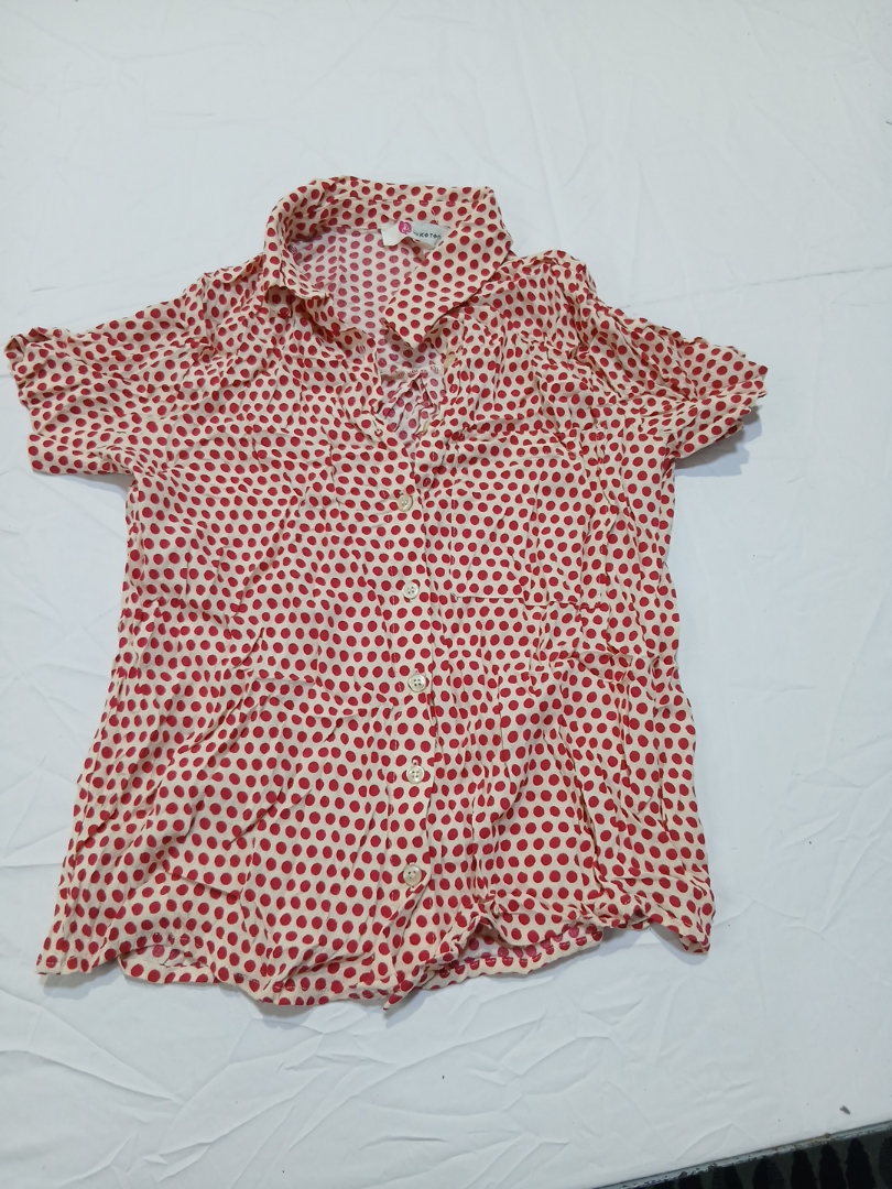 Koton Short Sleeve Polka Dot Shirt