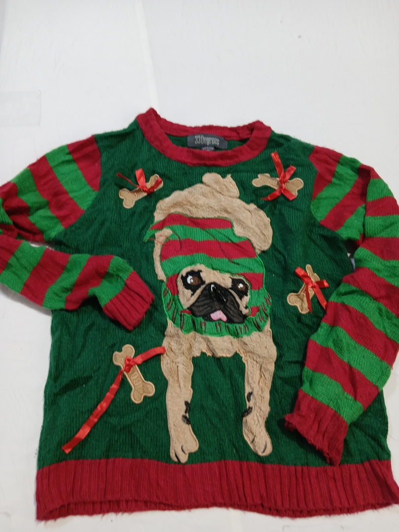 33 Degrees Christmas Pug Sweater
