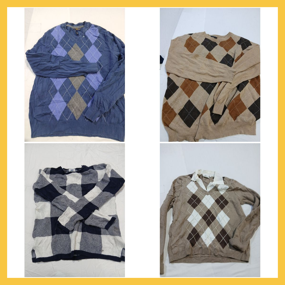 Bundle di maglioni a rombi e scozzese - Club Room,..