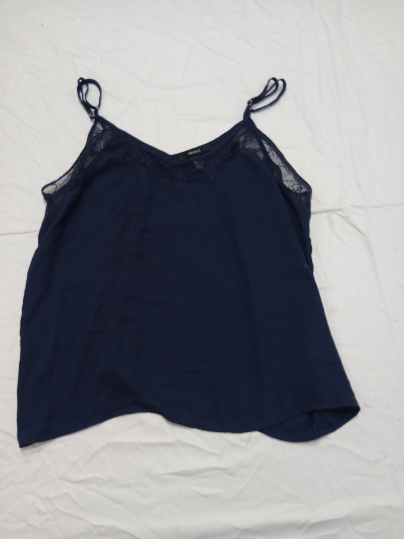 Forever 21 Navy Blue Lace Trim Camisole