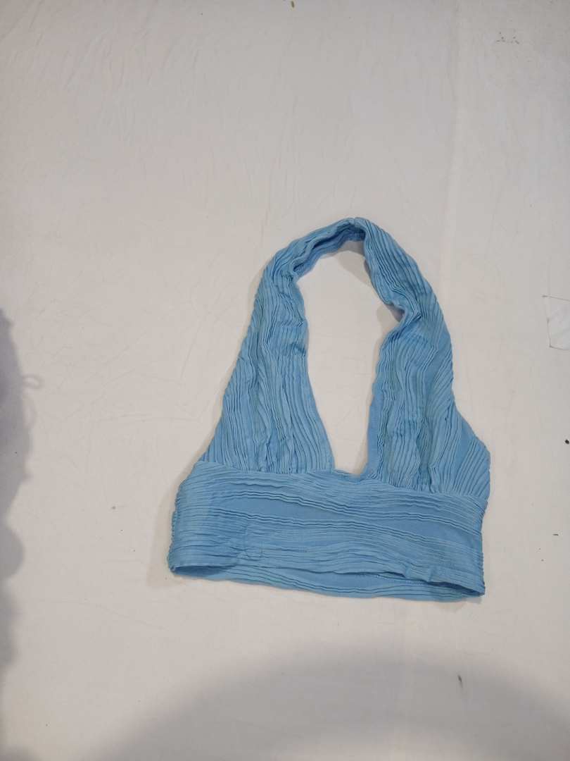 Blue Halter Neck Top