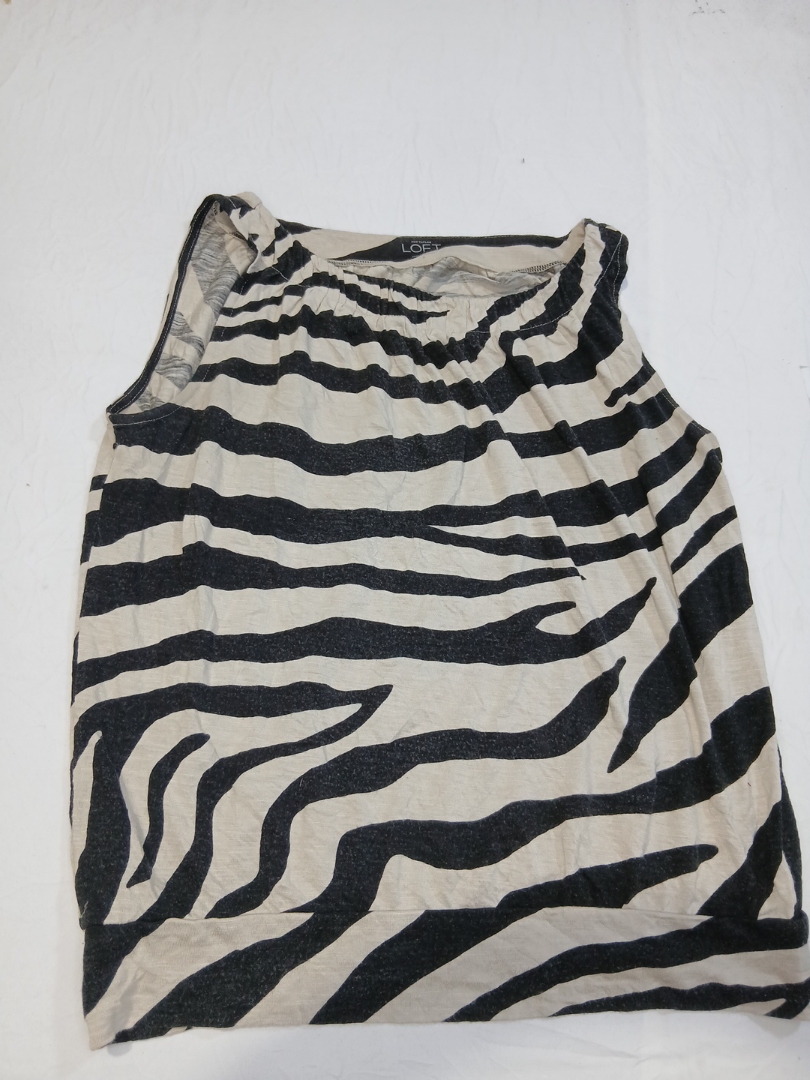 LOFT Zebra Print Tank Top