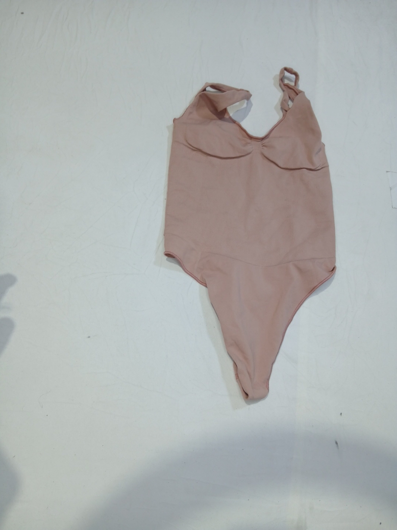 Pink Ribbed One-Piece Swimsuit