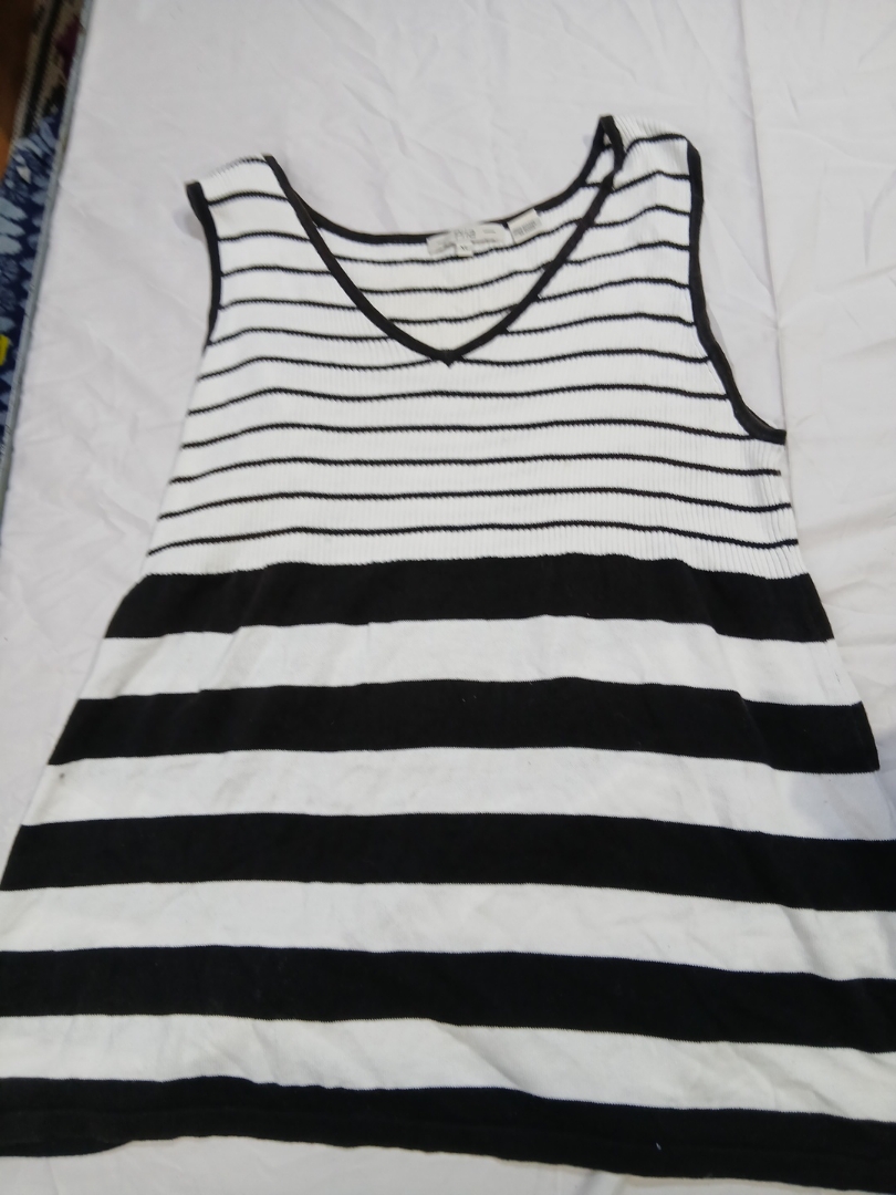Black and White Striped Tank Top