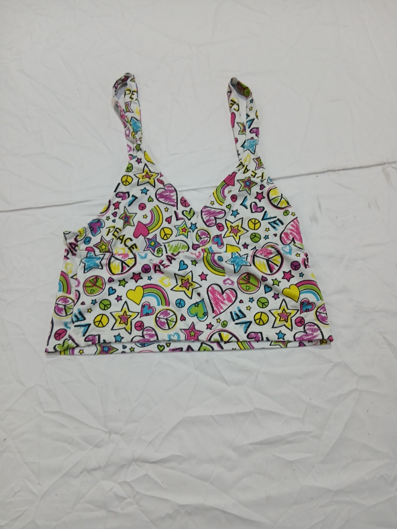 Colorful Patterned Crop Top