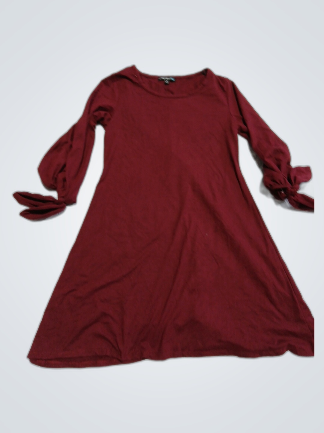 Maroon Long-Sleeve Dress
