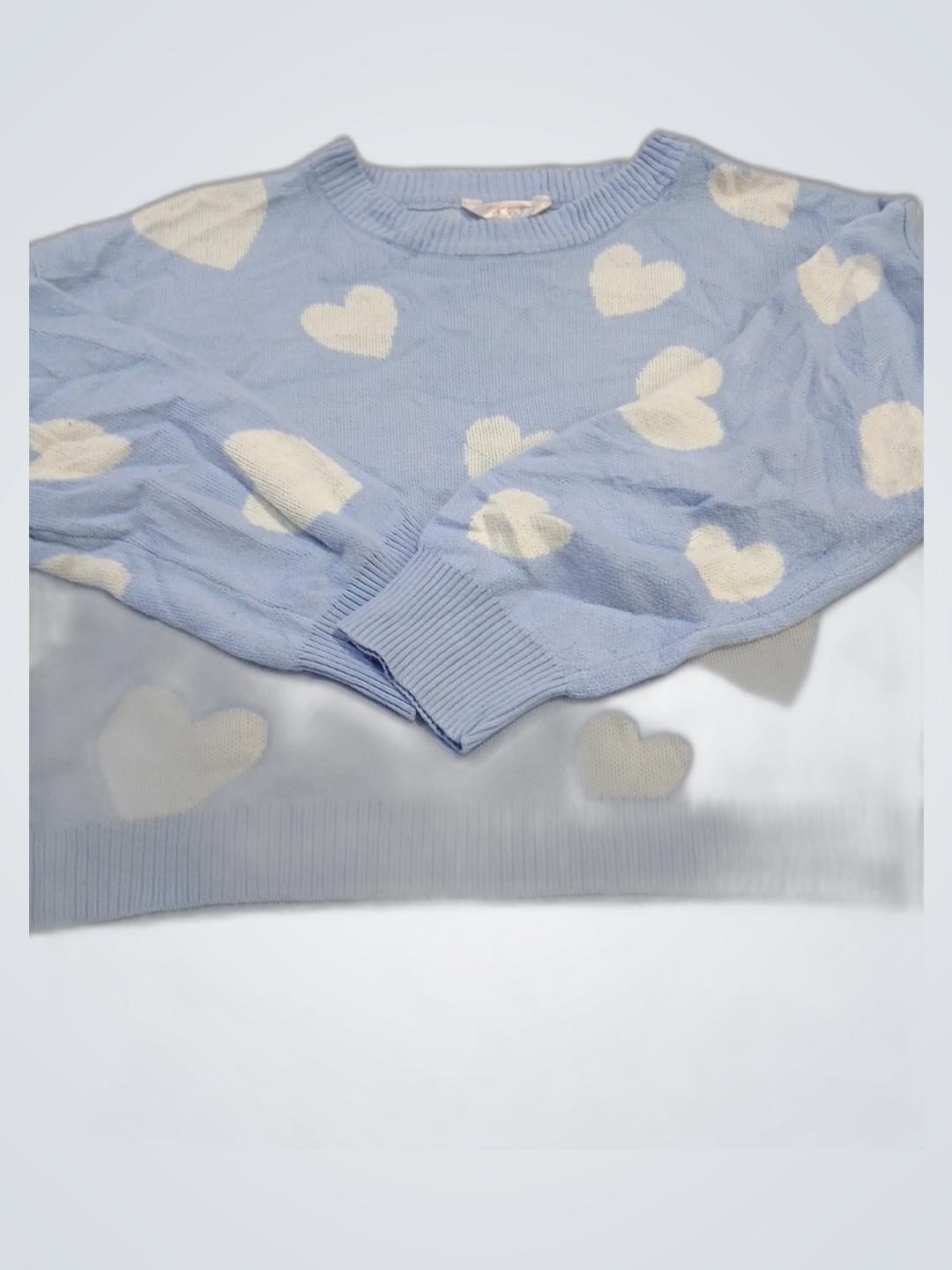 No Boundaries Heart Pattern Sweater