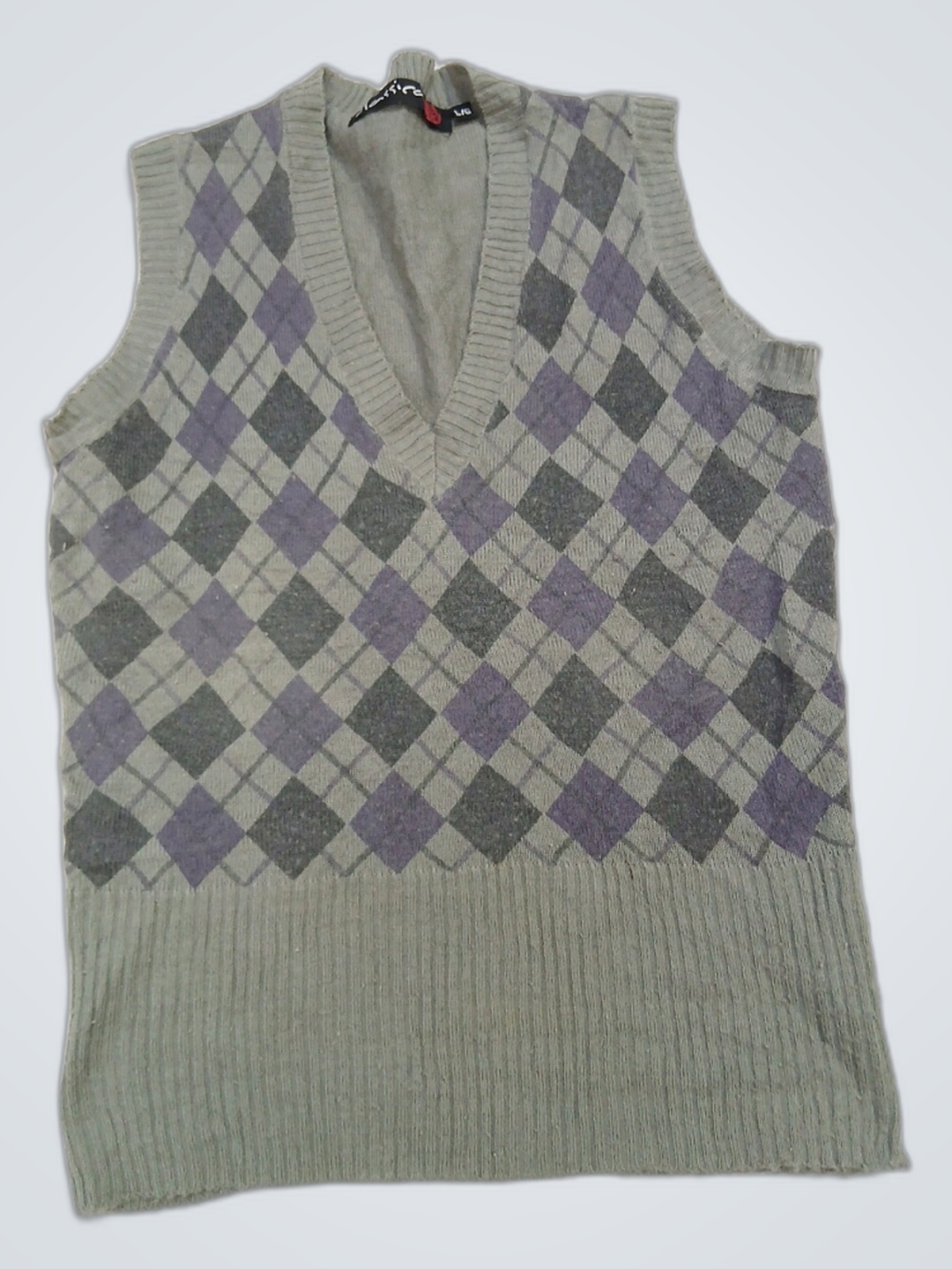 Gilet en laine à motif argyle classica