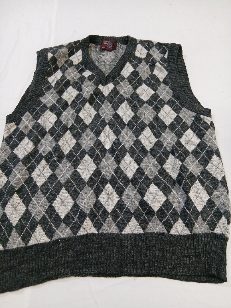 Chandail à motif argyle sans manches