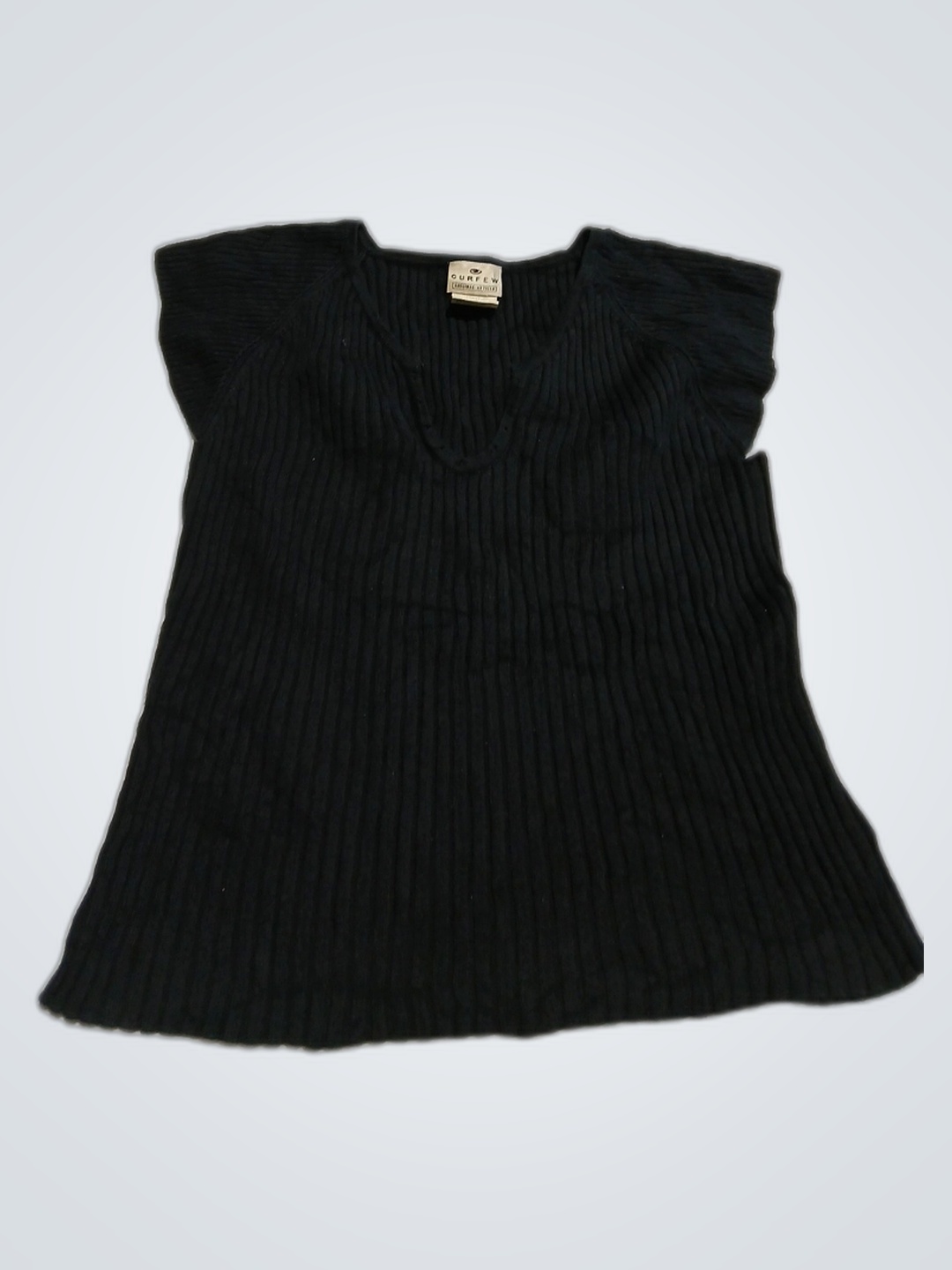 Black Ribbed Top