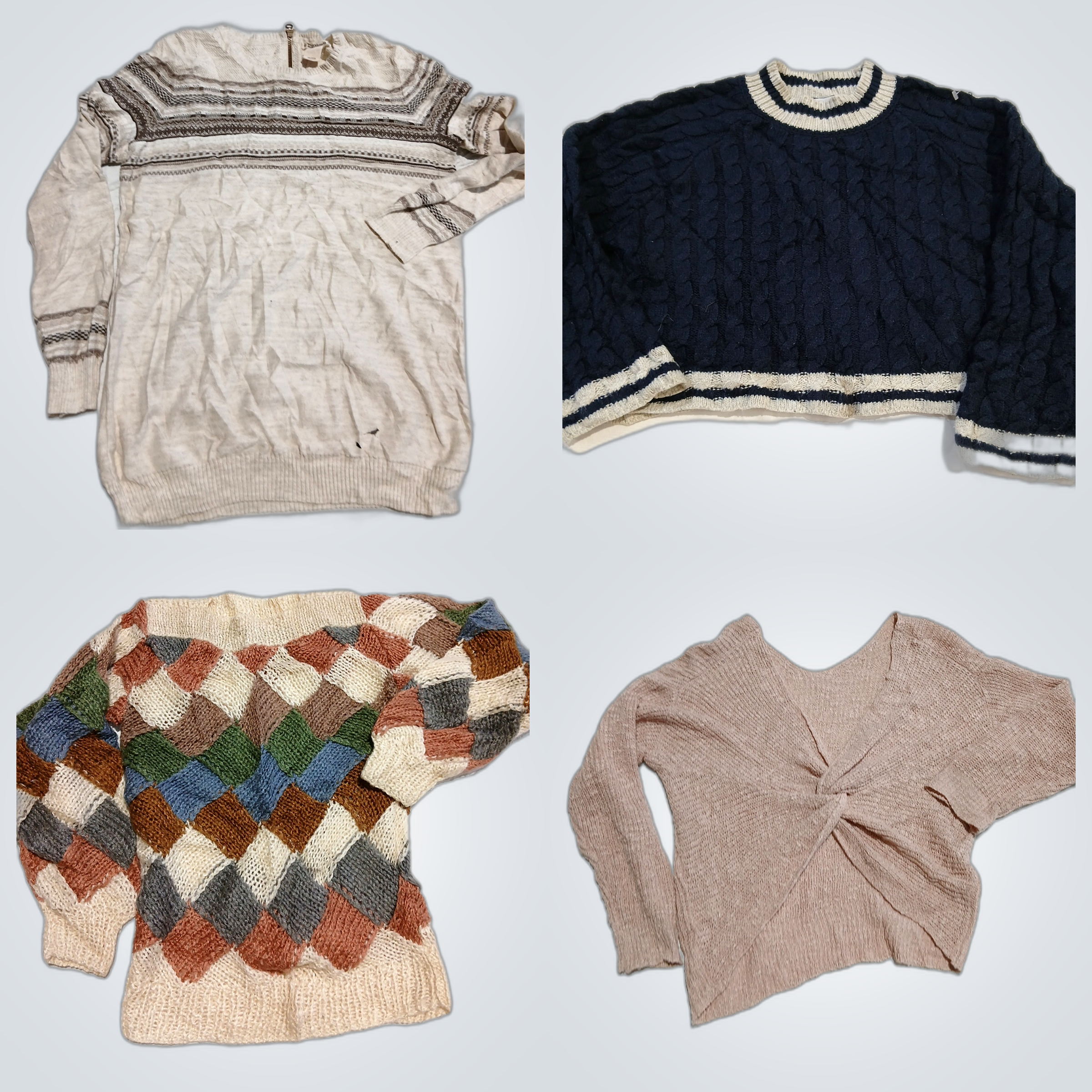 Rufi Hewn & Zara Sweater Bundle 10 Pc Mix Strickja..