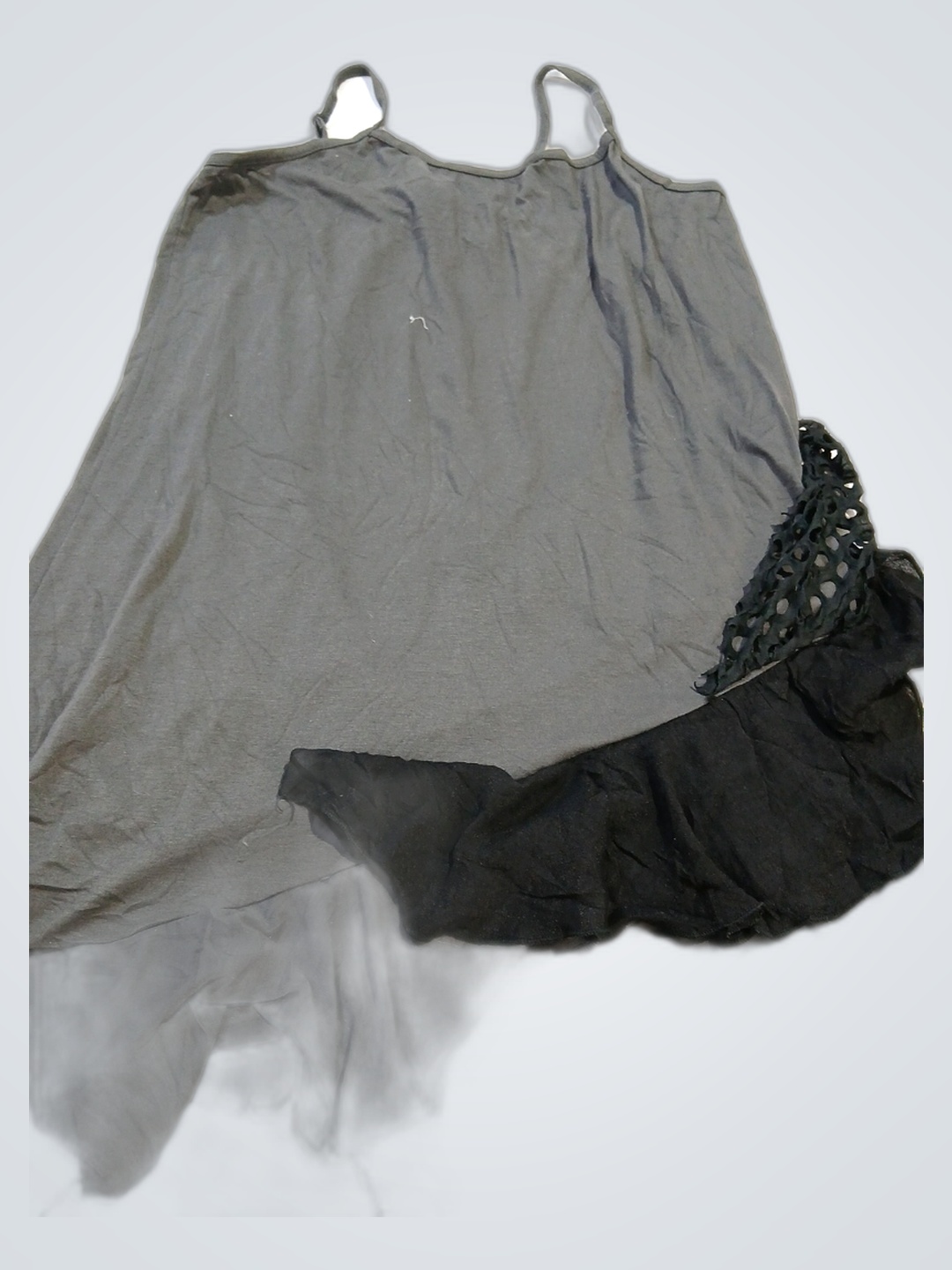 Noelle Gray and Black Dress