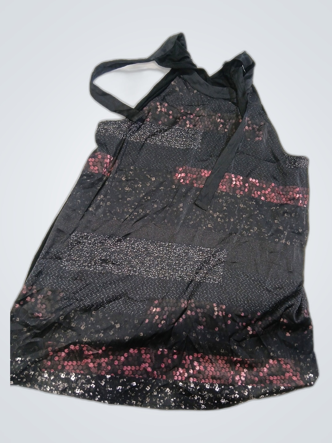 Black Sequined Tank Top