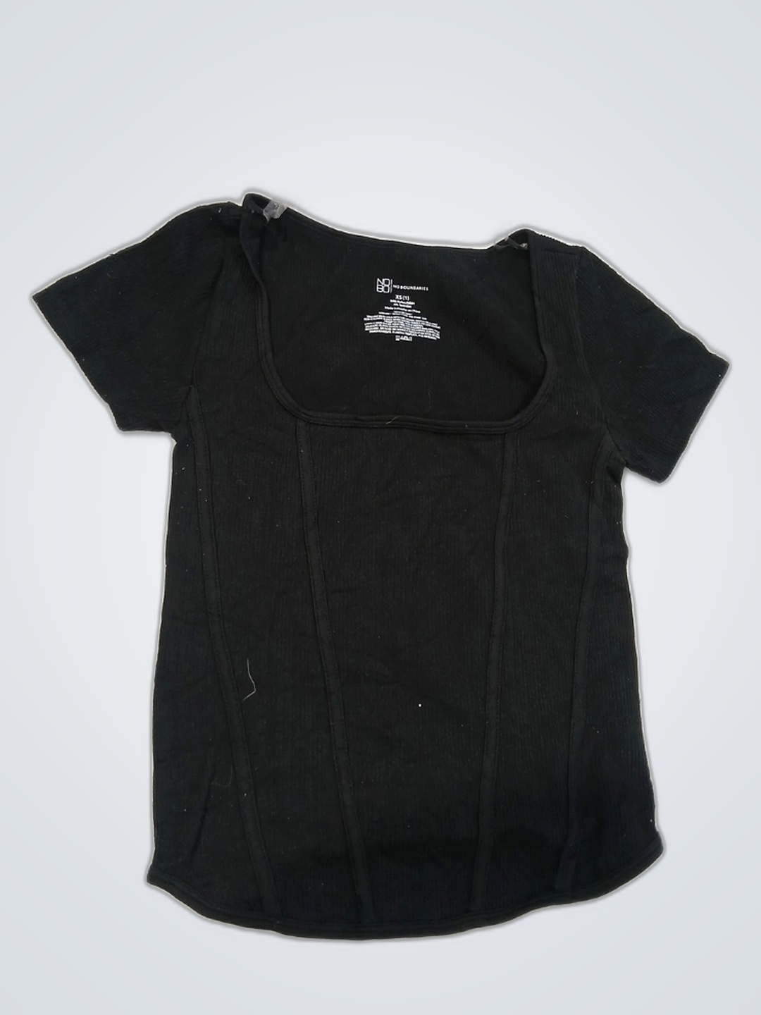 Black Short-Sleeve Top