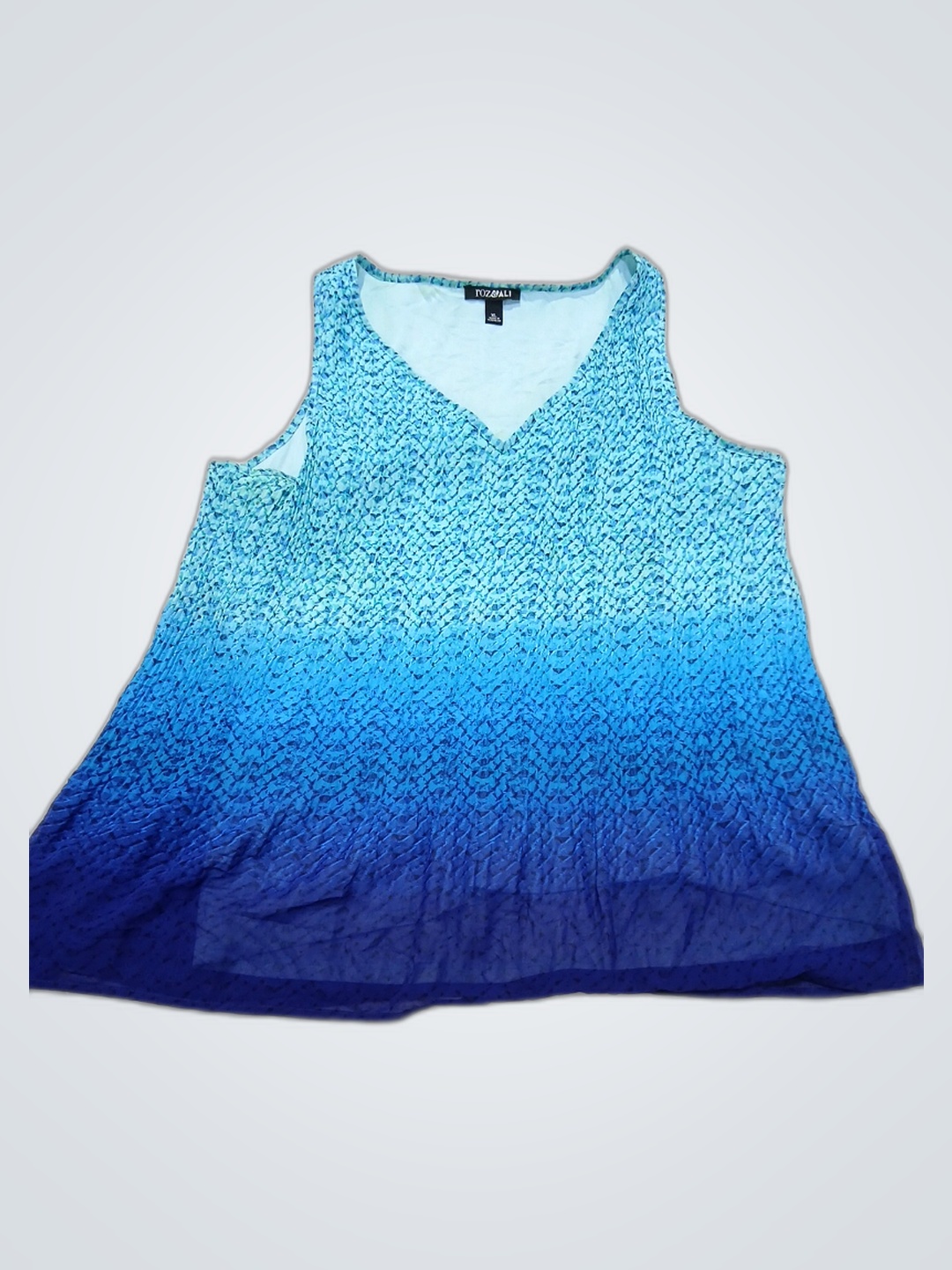 Roz & Ali Blue Ombre Sleeveless Top