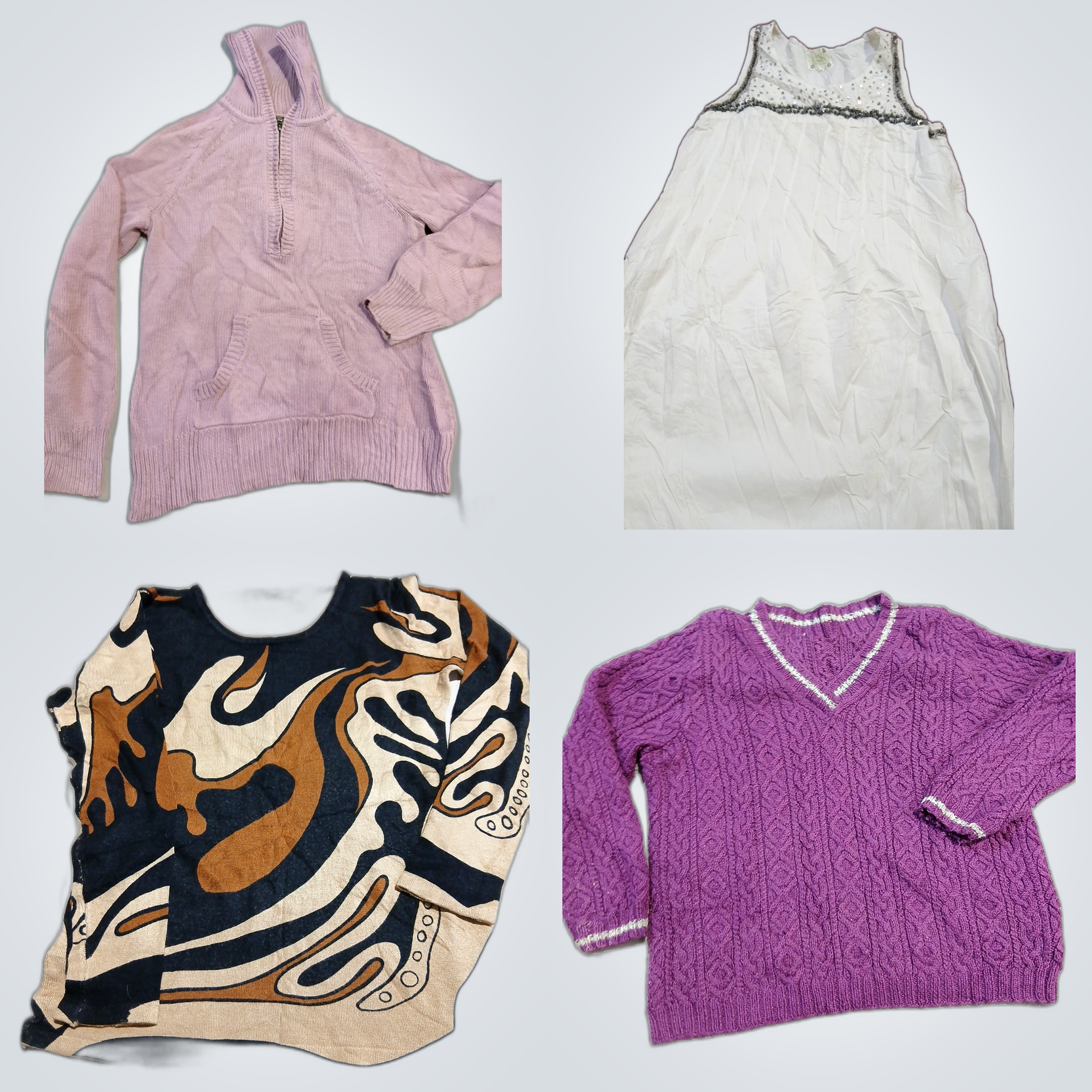 Designer Bundle: 10 Piece Women's Sweater Dress To..