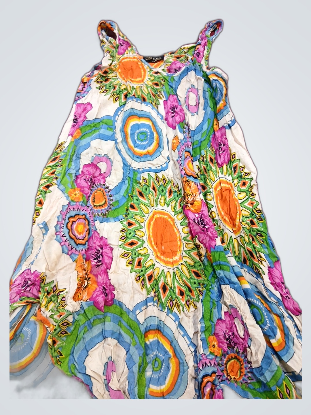 Waves n Palms Floral Dress