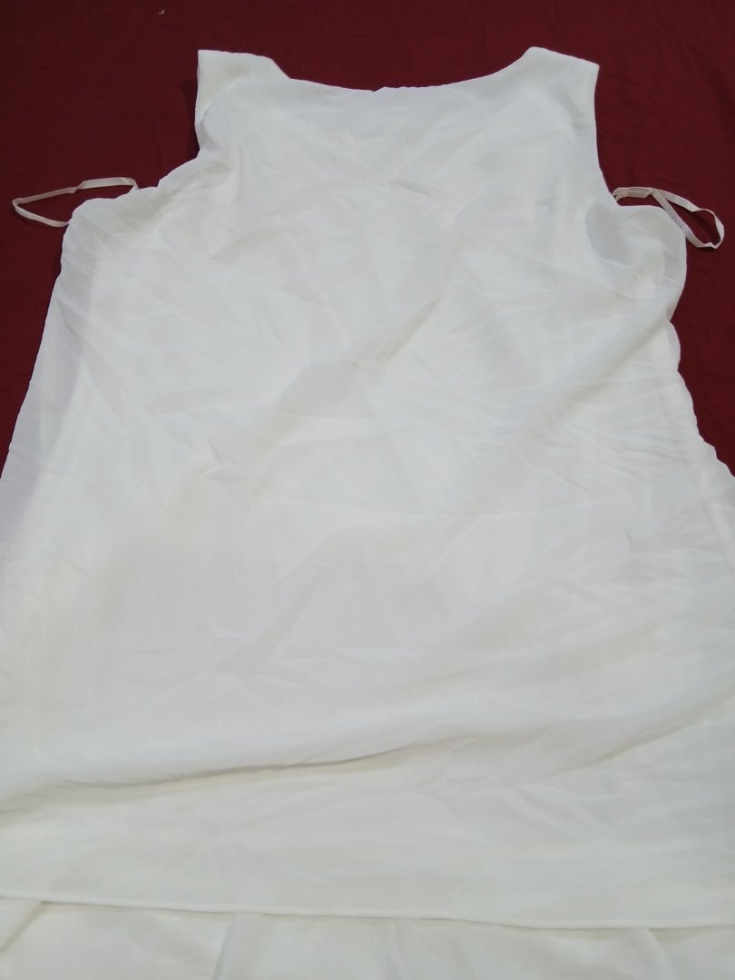 White Polyester Dress