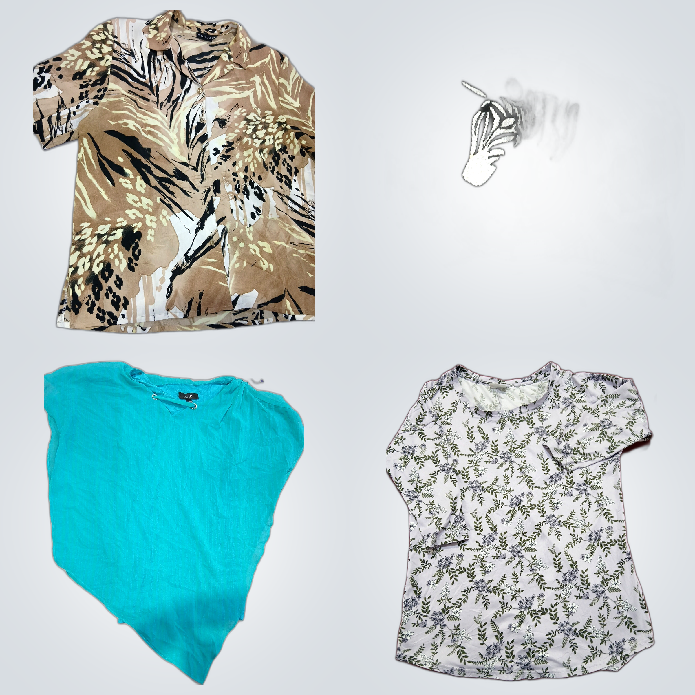 Designer Bundle: 10 Pc Mix of Blouses, Tees & Swea..