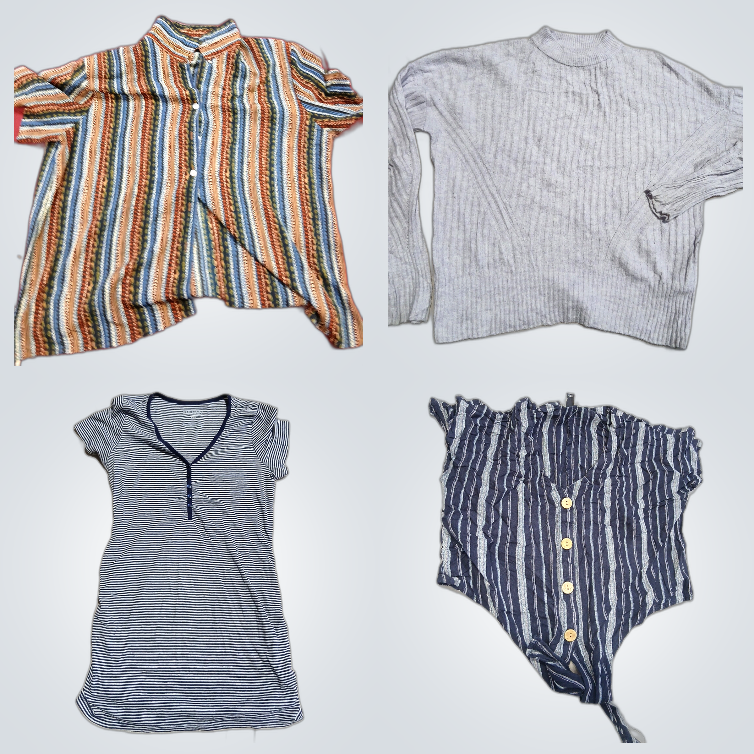 Stripy Favorites Bundle - 10 Pc Mix of Tops, Dress..