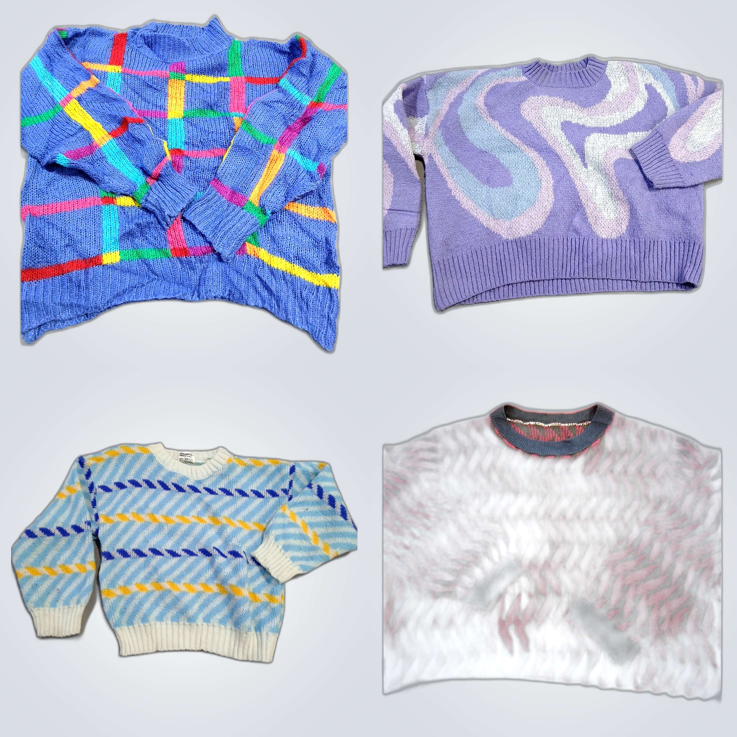 Cozy Sweater Bundle - Plaid, Argyle & Solid Colors..