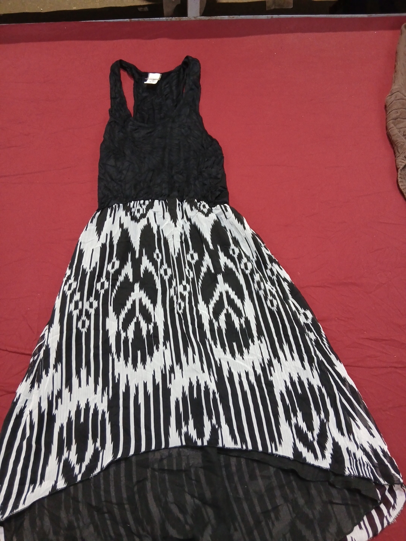 Black and White Patterned Dress