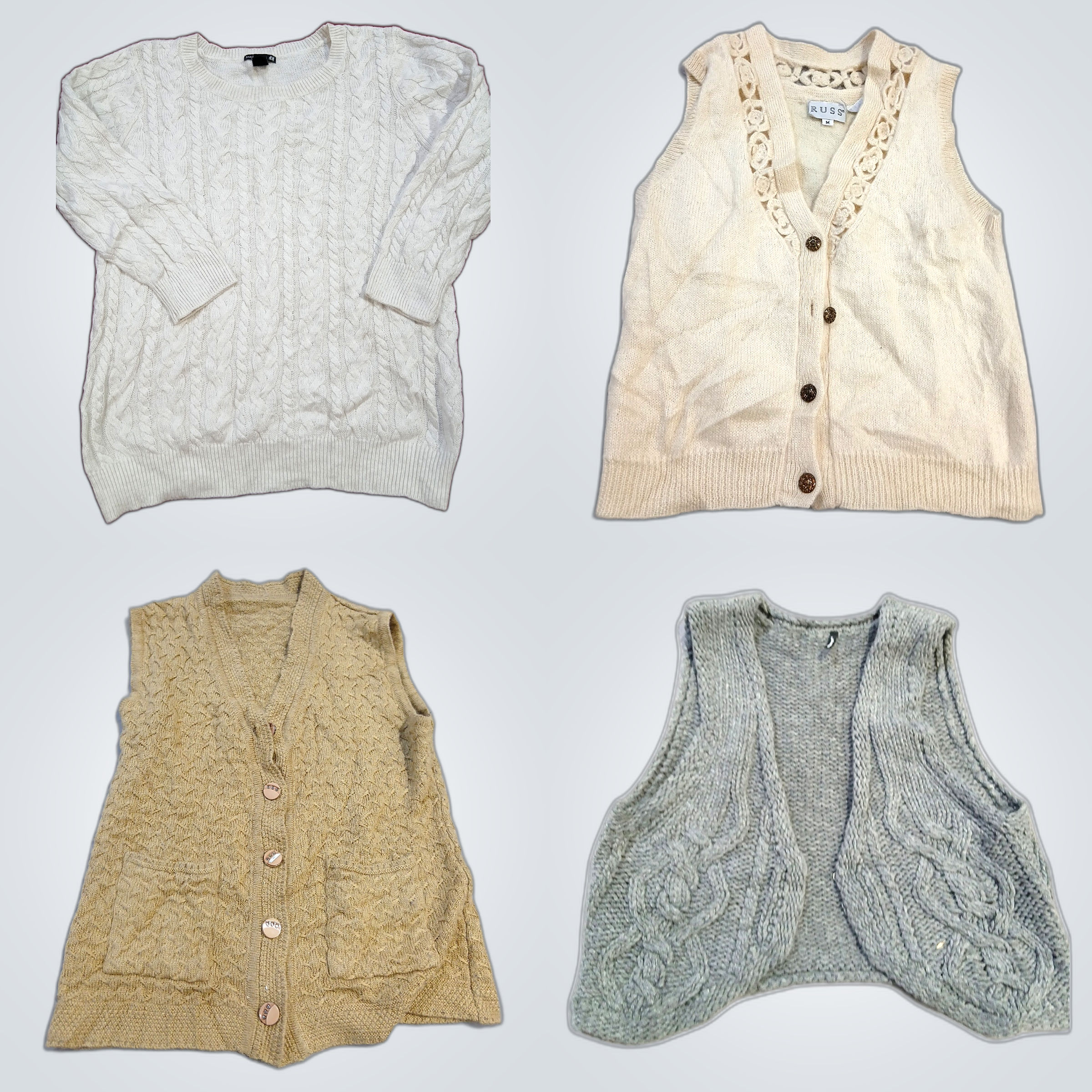 Pacote de Suéter e Cardigã Usados com Carinho - RU..