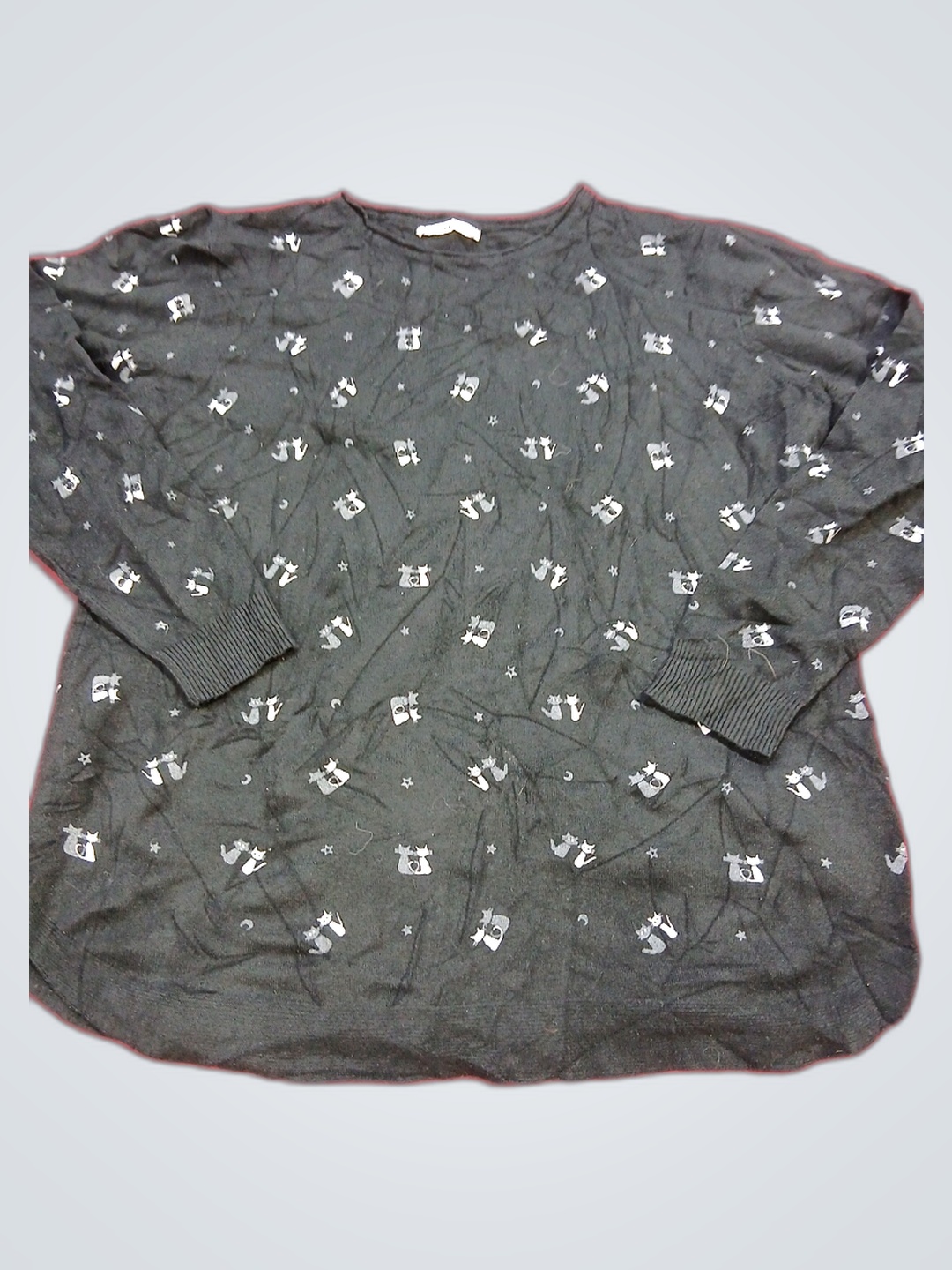 Flora Cat Pattern Sweater