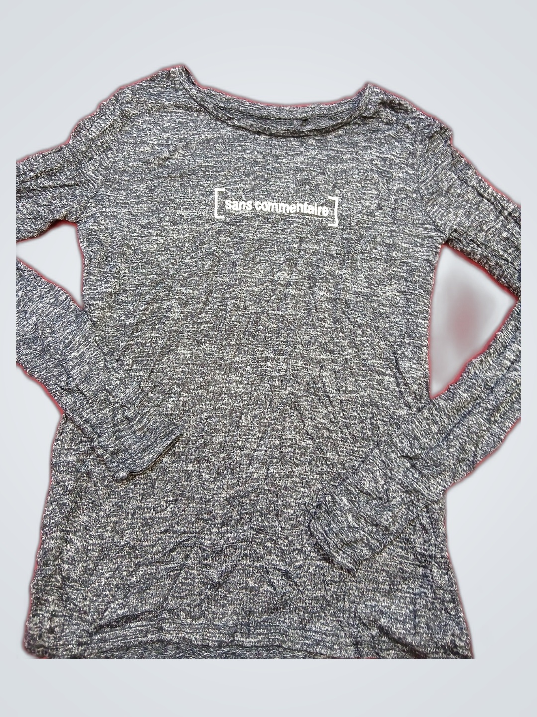 Camisa Cinza de Manga Longa