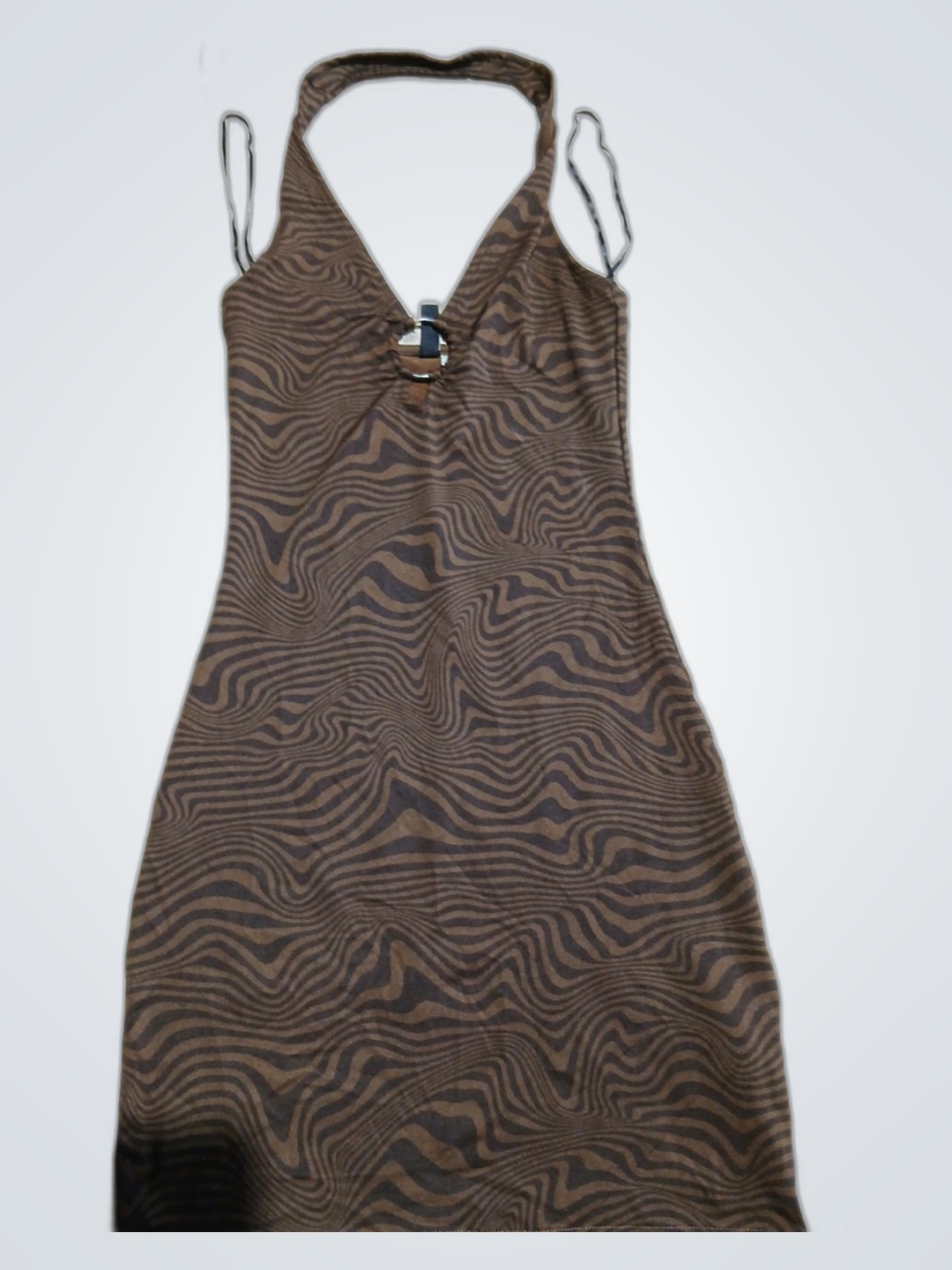 Vestido de Zebra Marrom H&M