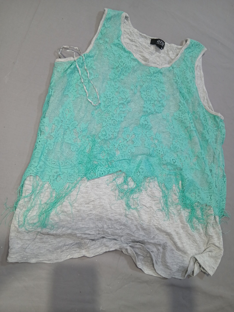 ana Crochet Lace Overlay Top