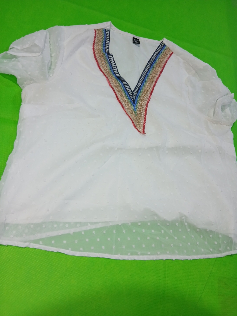 SHEIN Curve White Blouse