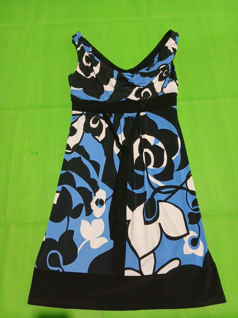 B. Smart Blue Floral Dress