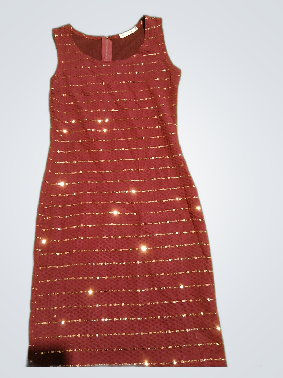 Abito Bordeaux con Paillettes