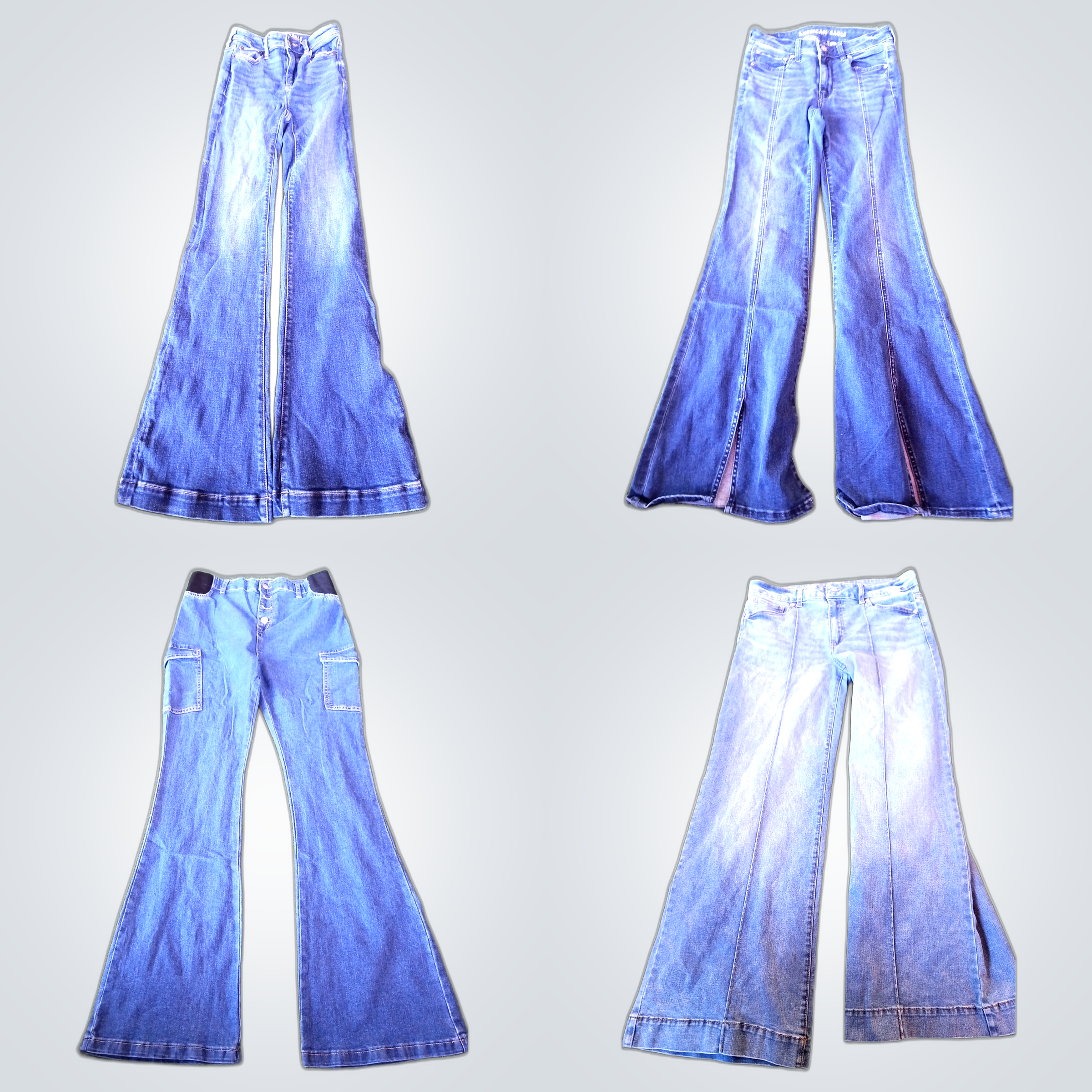 Pacote de Jeans Flare - Nina Rossi, Mossimo, Ameri..