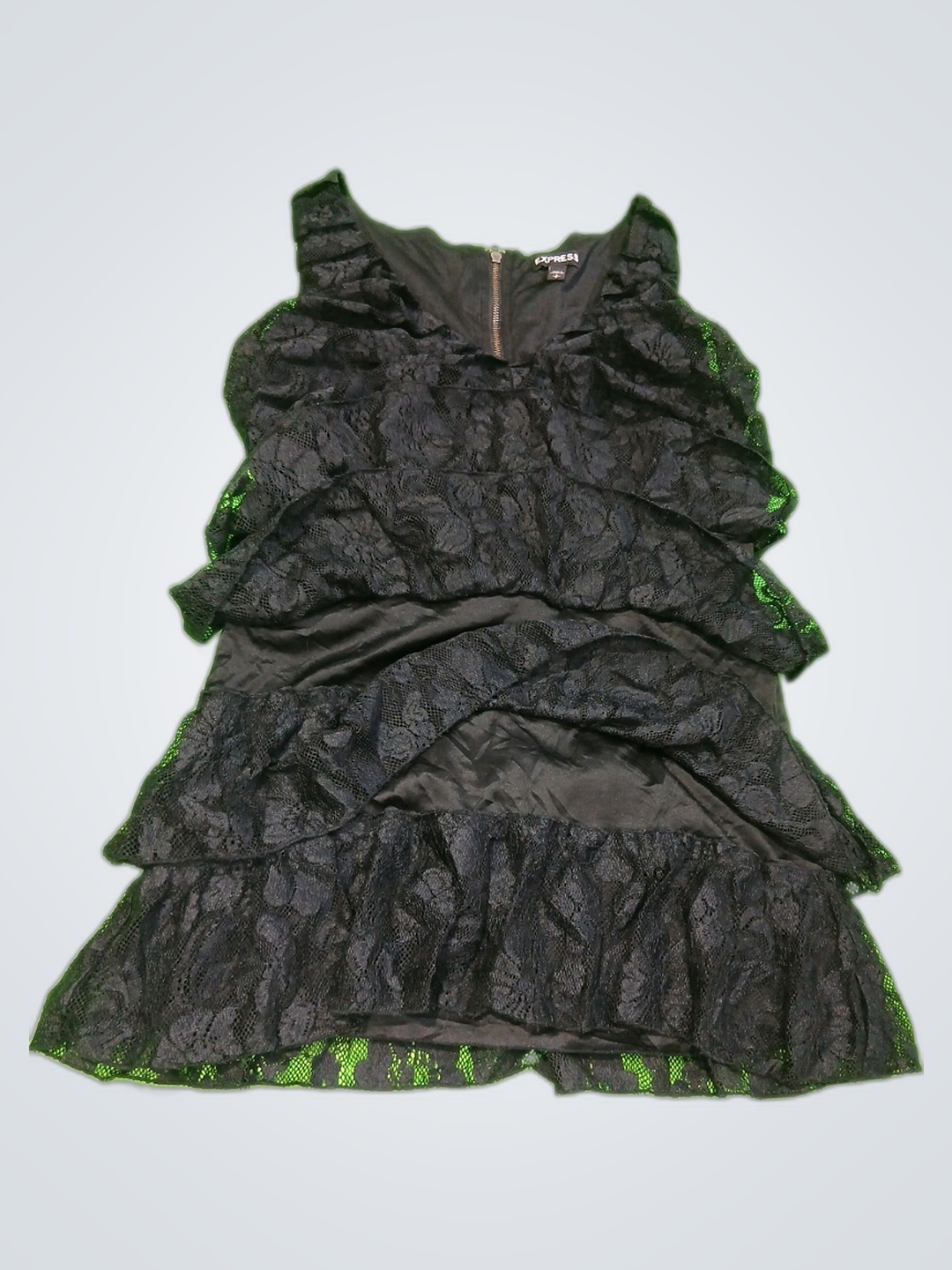 Express Schwarzes Spitzenkleid