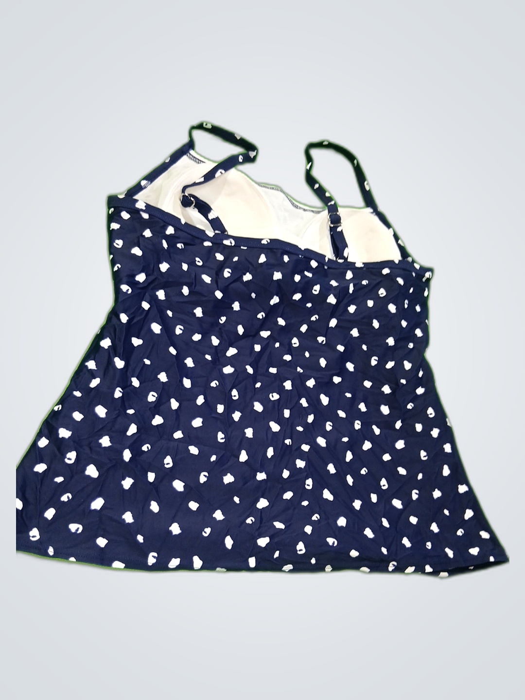 Women's Navy Blue Polka Dot Tank Top