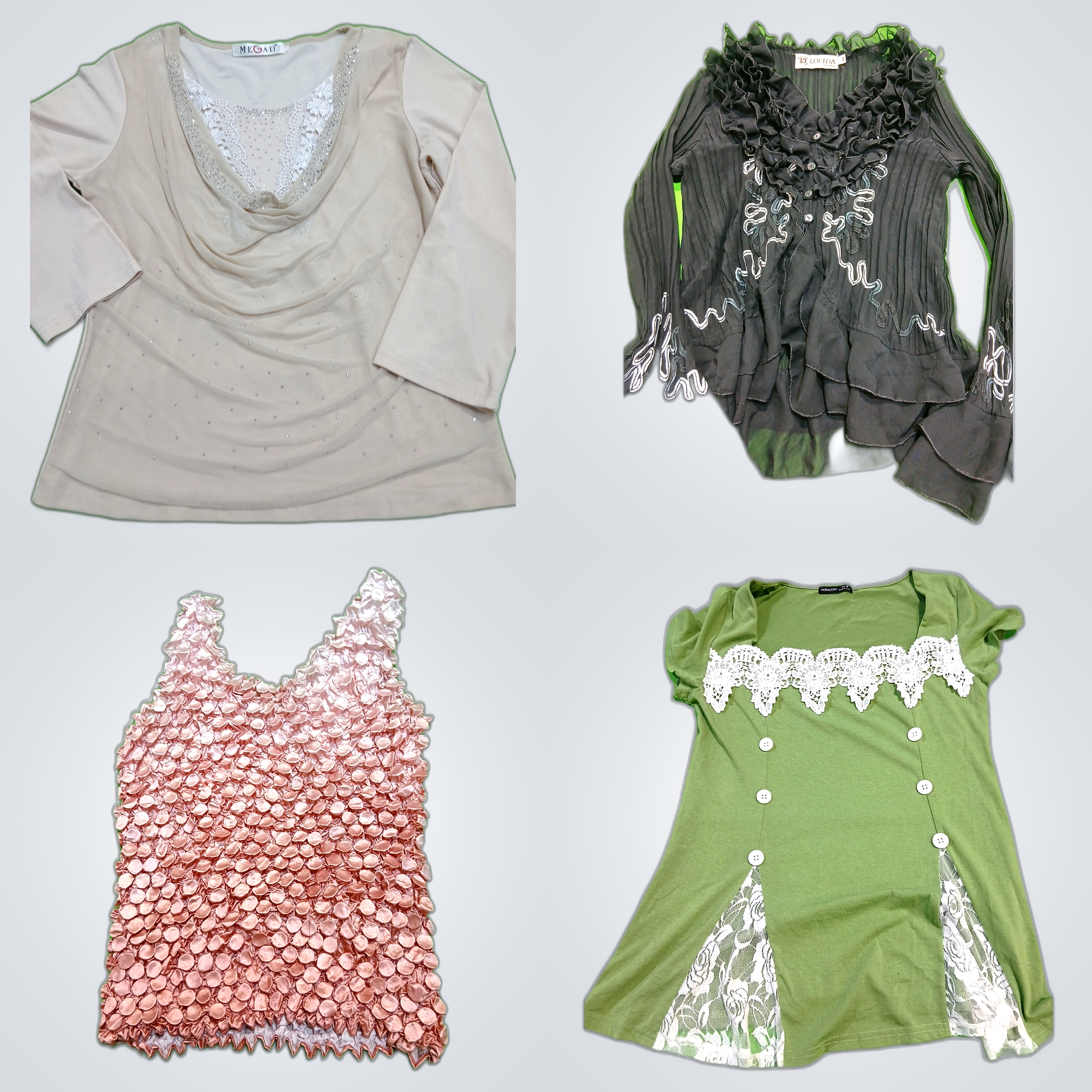 ラッフルブラウス