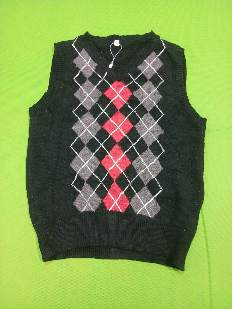 Chaleco de punto argyle sin marca