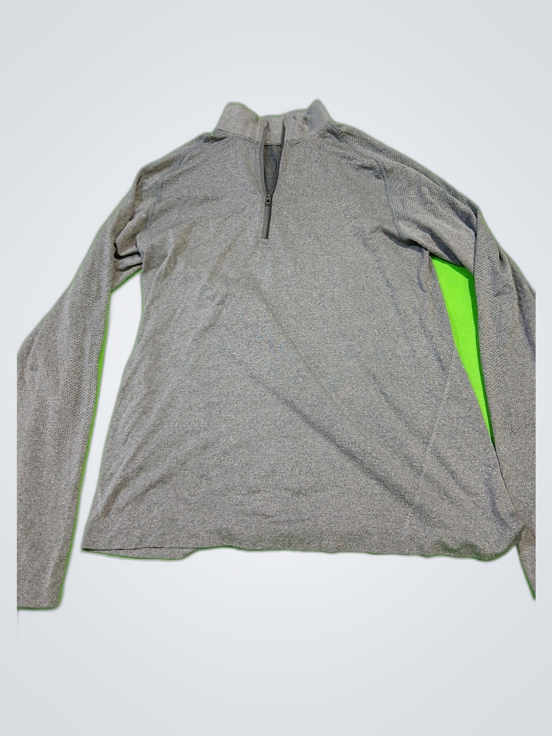 Blusa de Tricô com Zíper Cinza