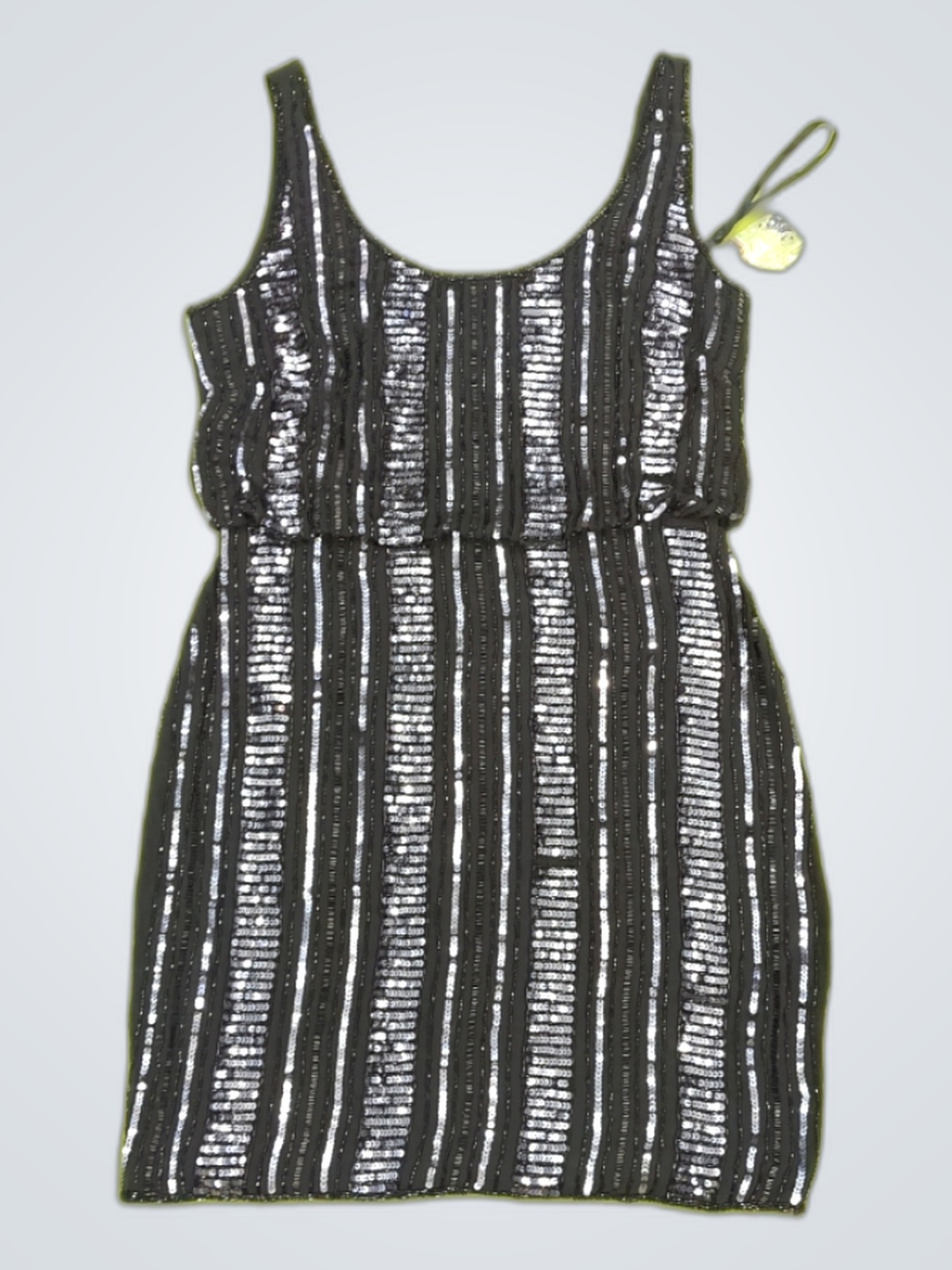 Abito mini nero con paillettes Aidan Mattox