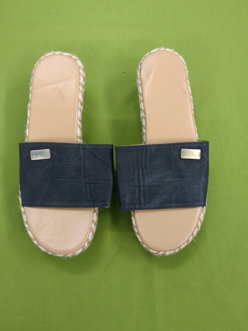 Sandales compensées espadrilles en denim sans marque