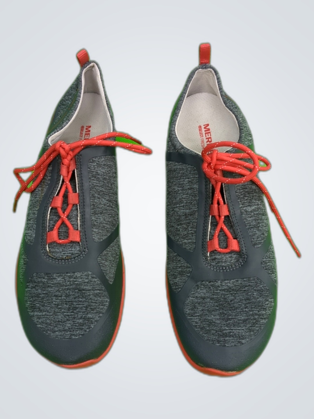 「Skechers グレー レッド レースアップ スニーカー」