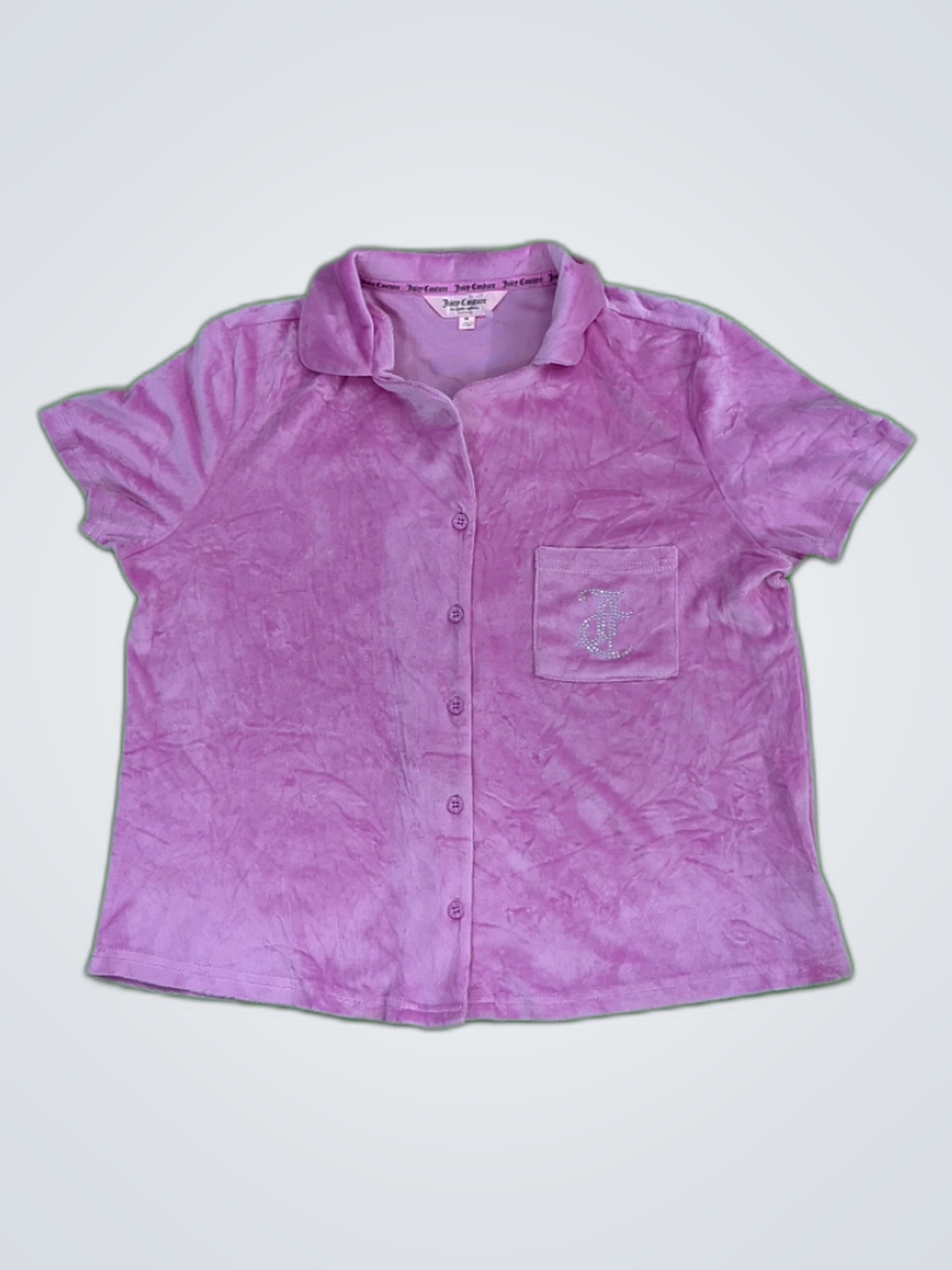 Juicy Couture Purple Velour Polo Shirt